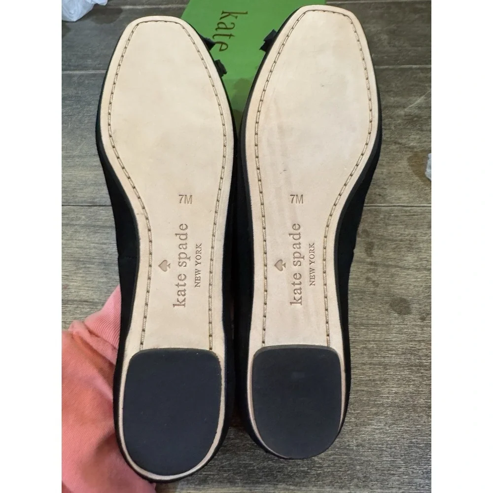 Kate‎ Spade New York Women's Freya Ballet Flat Black Suede Women's Size 7